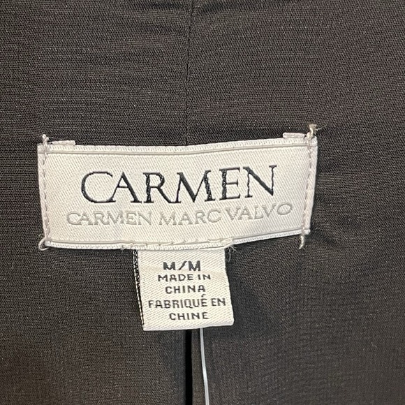 Carmen Marc Valvo Women's M Open Front Sequin Holiday Evening Jacket Blazer - Picture 6 of 12